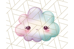 Kawaii Weather Clipart PNG, Cute Pastel Weather Icons Product Image 3