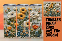 Embroidered Flower Spring Tumbler Wrap - 20oz Marvel Product Image 1