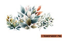 Watercolor Botanical Clipart Sublimation, PNG Product Image 1
