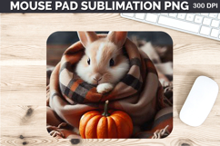 Watercolor Squirrel Mouse Pad Sublimation - Thanksgiving PNG Product Image 1