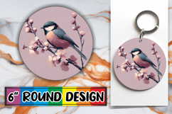 Radiant Car Coaster Circle PNG, Birds Product Image 1