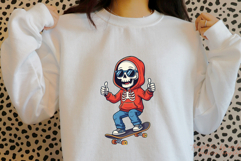 Skeleton Skating PNG Cool Skull Skateboard Clipart Product Image 2