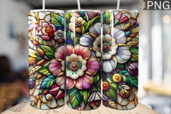 Embroidered Flowers Tumbler Wrap - High Quality 300 Dpi Product Image 1