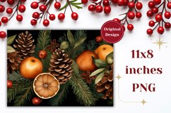 Christmas Cutting Board, Christmas Oranges Sublimation Product Image 1