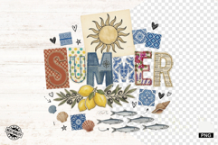 Mediterranean Collage PNG Sublimation Product Image 1