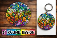 Sublimation Wrap: Stained Glass Tree PNG Product Image 1