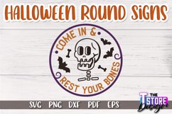 Halloween Round Signs SVG Design|Halloween Signs Quotes SVG Product Image 1