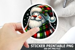 Christmas Santa Sticker| Christmas Sticker PNG Design Product Image 1