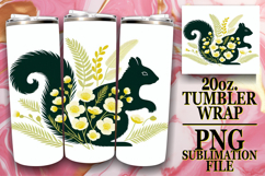 Inspiring sunsets 20oz tumbler wrap, Flower Animals Product Image 1