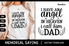 Heartfelt Memorial Quote SVG | I Call Him Dad Product Image 1