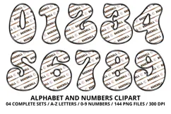 Baseball Sport Alphabet png clipart, baseball letters doodle Product Image 5