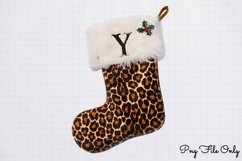 Glitter Leopard Christmas Sublimation Clipart PNG Product Image 1