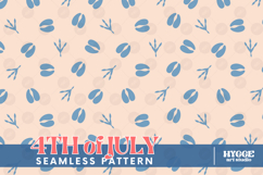 American 4th of July Hoofs and Hen Prints Seamless Pattern Product Image 1
