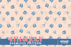 American 4th of July Hoofs and Hen Prints Seamless Pattern Product Image 1