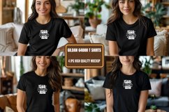 Gildan 64000 Model Mockup, Gildan White TShirt Mockup Product Image 1