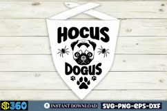Hocus dogus SVG, Halloween Dog Bandana SVG Product Image 2