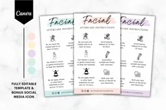 Facial Treatment Aftercare Card Template - Mini 5 Colors Product Image 1
