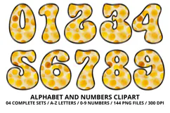 Honey bee Alphabet png clipart, honey bee letters doodle Product Image 5