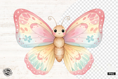 Pastel Spring Butterfly PNG Product Image 1