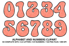 Summer Alphabet &amp; Numbers PNG Clipart Doodle Letters 300 DPI Product Image 5