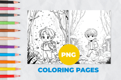 A cute boy went on a hike Coloring Pages | Coloring book Product Image 1