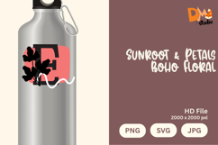 Sunroot &amp; Petals Boho Floral Monogram Product Image 1
