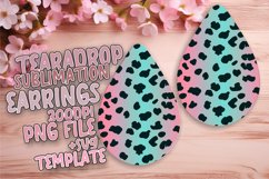 Chic Leopard Print Teardrop Earring Wrap Gradient PNG Product Image 1