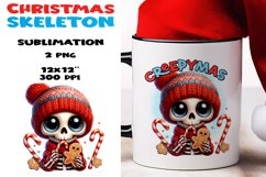 Christmas skeleton Sublimation PNG. Product Image 1