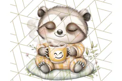 Warm & Fuzzy Mornings PNG Clipart, Cozy Animal Art Download Product Image 3