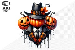 Halloween Pumpkins Sublimation - Clipart PNG Design Product Image 1