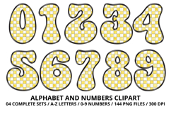Construction Alphabet Letters &amp; Numbers Clipart PNG 300DPI Product Image 5