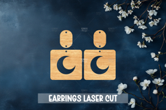 Celestial Style Laser Cut Earrings SVG File Product Image 1