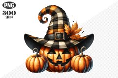 Halloween Pumpkin Sublimation - Clipart PNG Design Product Image 1