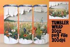 Lunar Landscape 3D Tumbler Art - Sublimation Product Image 1