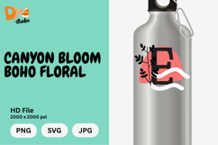Canyon Bloom Boho Floral Monogram Product Image 1