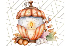 Fall Fairy House Clipart PNG, Autumn Homes and Decor Product Image 3