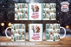 Christmas Mug Wrap Sublimation Dreaming of a white Quote Product Image 1