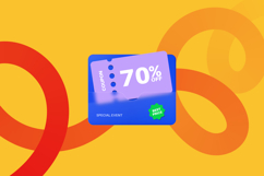 Exclusive Savings 3D Coupon and Wallet Vector Art Product Image 1