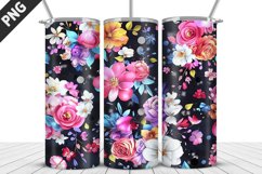 Flowers Tumbler Wrap | Sublimation Design | Tumble PNG Product Image 3