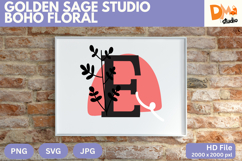 Golden Sage Studio Boho Floral Monogram Product Image 1