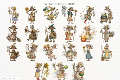 Whimsical Summer Witch Clipart Product Image 4