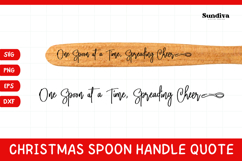 Christmas Wooden Spoon Handle Quotes SVG - One Spoon Product Image 1