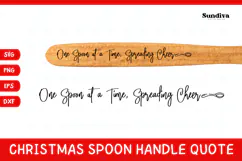 Christmas Wooden Spoon Handle Quotes SVG - One Spoon Product Image 1