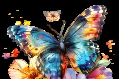 Butterflies With Flowers Clipart Bundle Product Image 15