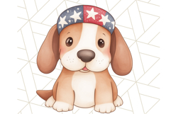 Patriotic Dogs Clipart, Cute 4th of July Puppies PNG Product Image 4