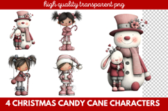 Christmas Candy Cane Characters Clipart Product Image 1