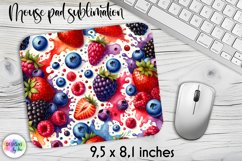 Mixed Berries Mouse Pad, Tropical Summer Berries Prints Product Image 1
