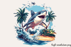 Summer Sea Animals Clipart PNG Product Image 1