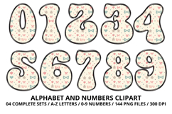 Baby Girl Alphabet PNG Cute Baby Letters &amp; Numbers 300 DPI Product Image 5