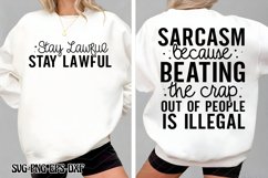 Sarcasm, because beating the crap out of people is illegal Product Image 1